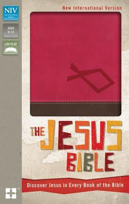 Image for NIV, The Jesus Bible, Imitation Leather, Pink/Brown, Red Letter: Discover Jesus in Every Book of the Bible