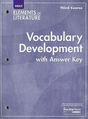 Elements of Literature, Grade 9 Vocabulary Development Third Course
