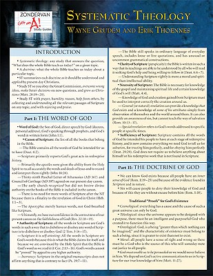 Image for Systematic Theology Laminated Sheet (Zondervan Get an A! Study Guides)