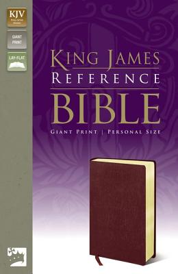 KJV, Reference Bible, Giant Print, Personal Size, Bonded Leather, Burgundy, Red Letter Edition (King James Reference Line)
