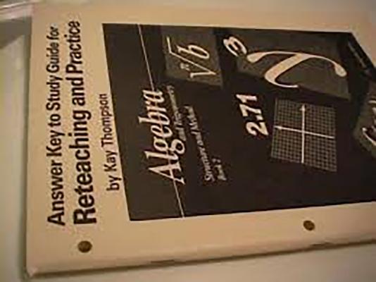 Answer Key to Study Guide for Reteaching and Practice: Algebra and Trigonometry Structure Method Book 2 (McDougal Littell Structure & Method)