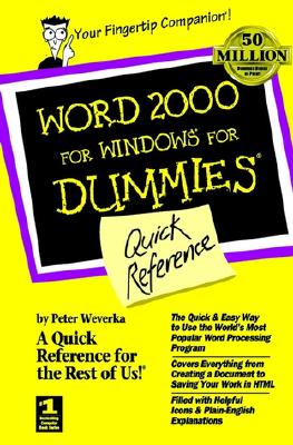 Image for Word 2000 for Windows For Dummies Quick Reference (For Dummies: Quick Reference (Computers))