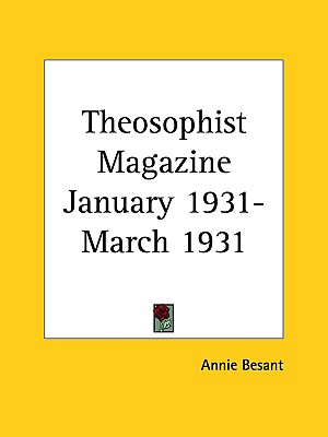 Theosophist Magazine January 1931-March 1931