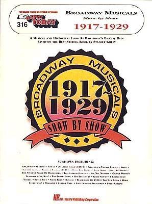 Image for BROADWAY MUSICALS : 1917-1929 : SHOW BY SHOW