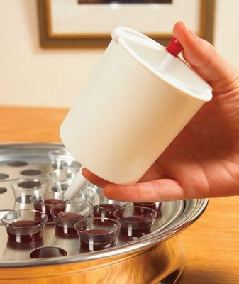 Image for Broadman Church Supplies Communion Cup Filler, White Plastic, Button-Release, 16 Ounce