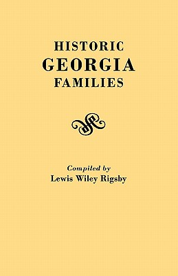 Image for Historic Georgia Families