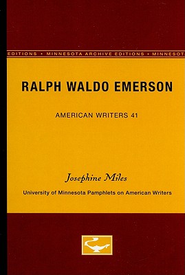 Ralph Waldo Emerson - American Writers 41: University of Minnesota Pamphlets on American Writers