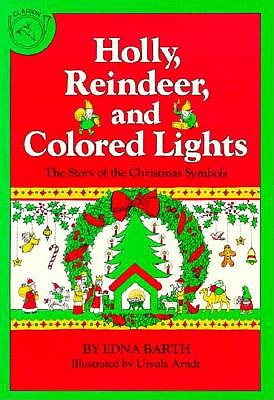 Holly, Reindeer and Colored Lights
