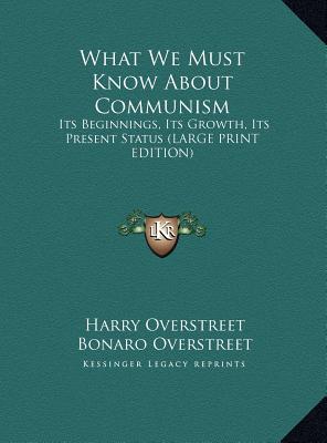 What We Must Know About Communism: Its Beginnings, Its Growth, Its Present Status (LARGE PRINT EDITION)