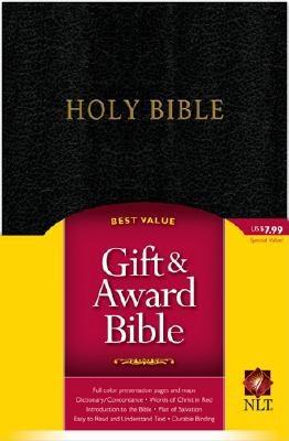 Gift and Award Bible NLT (Imitation Leather, Black, Red Letter)