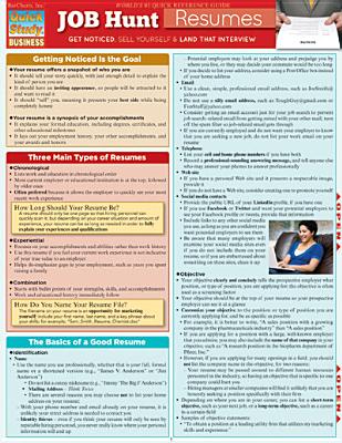 Job Hunt: Resumes (Quick Study)