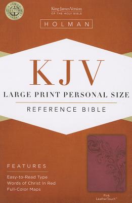 Image for KJV Large Print Personal Size Reference Bible, Pink LeatherTouch