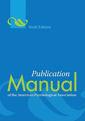 Image for Publication Manual of the American Psycological Association