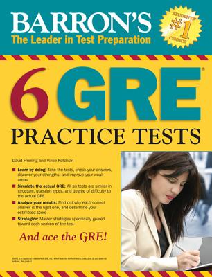Image for Barron's 6 GRE Practice Tests Barron's 6 GRE Practice Tests