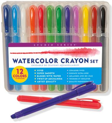 Studio Series Watercolor Crayon Set (12 water soluble gel crayons)