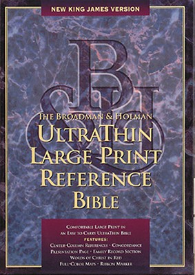 Image for NKJV Large Print Ultrathin Reference Bible, Burgundy Bonded Leather (King James Version)