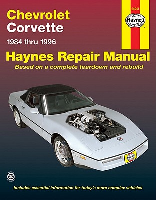 Chevrolet Corvette (84-96) Haynes Repair Manual (Does not include information specific to ZR-1 models. Includes thorough vehicle coverage apart from the specific exclusion noted)