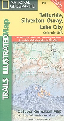 Telluride, Silverton, Ouray, Lake City Map