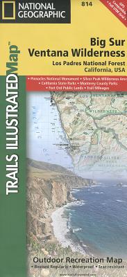 Big Sur, Ventana Wilderness Map [Los Padres National Forest]