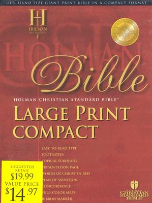 HCSB Large Print Compact Bible, Black Bonded Leather