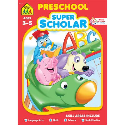Image for School Zone - Preschool Super Scholar Workbook - 128 Pages, Ages 3 to 5, Preschool to Kindergarten, Alphabet, Numbers 1-12, Colors, Shapes, Math, Science, and More School Zone - Preschool Super Scholar Workbook - 128 Pages, Ages 3 to 5, Preschool to Kindergarten, Alphabet, Numbers 1-12, Colors, Shapes, Math, Science, and More