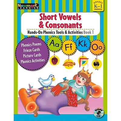 Hands-On Phonics Book 1: Short Vowels and Consonants Grades K-1 with CD-ROM
