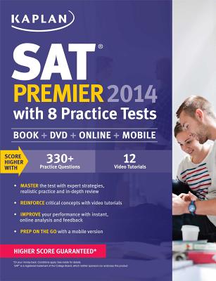 Kaplan SAT Premier 2014 with 8 Practice Tests Book + Online + DVD + Mobile