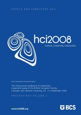 Proceedings of HCI 2008 (Vol. 2) - Culture, Creativity, Interaction