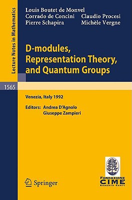 D-modules, Representation Theory, and Quantum Groups: Lectures given at the 2nd Session of the Centro Internazionale Matematico Estivo (C.I.M.E.) held . 1992 (Lecture Notes in Mathematics, 1565)