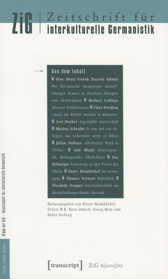 Zeitschrift fr interkulturelle Germanistik (Journal of Intercultural German Studies): Vol. 7, Issue 2/2016: Transitrume
