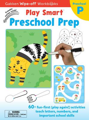 Play Smart Preschool Prep Ages 2-4: At-home Wipe-off Workbook with Erasable Marker (17)