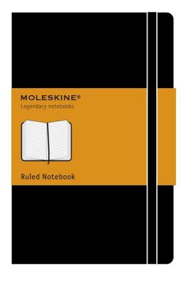 Moleskine Notebook, Medium, Ruled, Black, Hard Cover (4.5 x 7) (Books) 